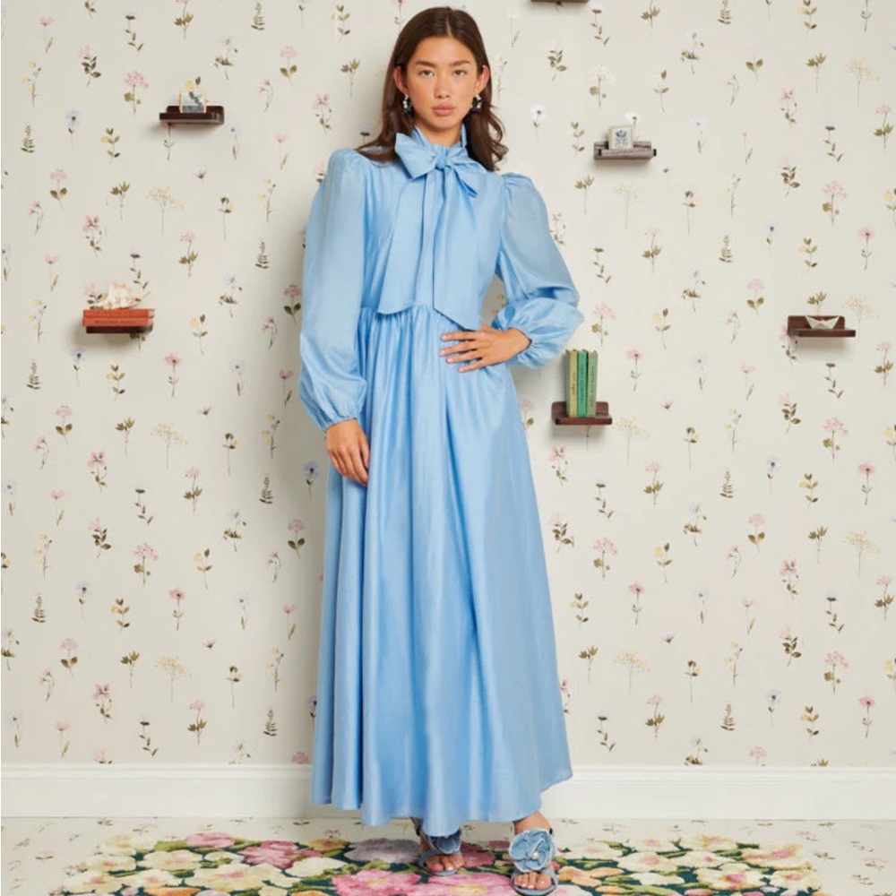 Sister Jane Knickknack Blue Bow Midaxi Dress